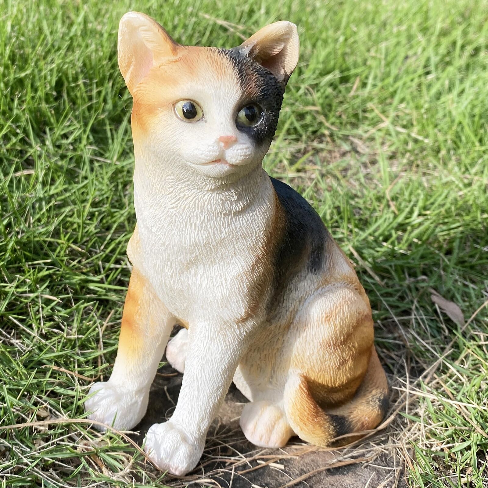 Realistic Kitten Figurine Cat Statue Office Home DÃ©cor Resin House Animal Sculp