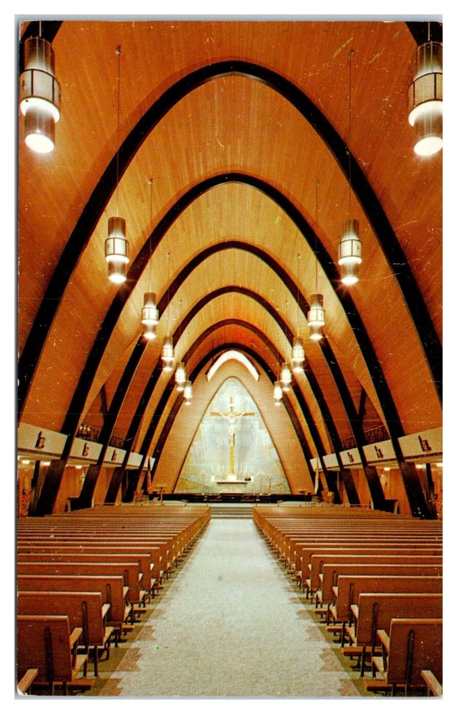 1950s/60s St. Bernard Catholic Church Interior, Middleton, WI Postcard