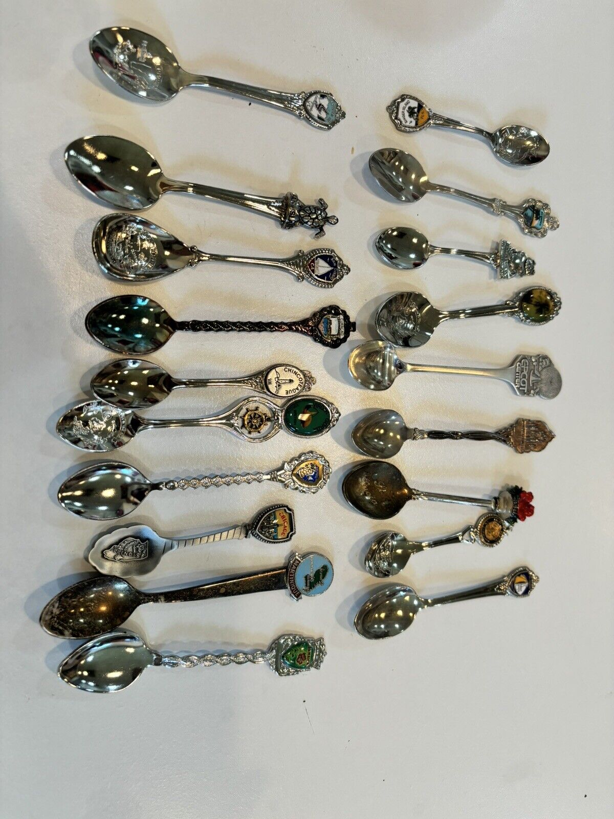 Big Bundle Of Collector Souviner Spoons Travel 19