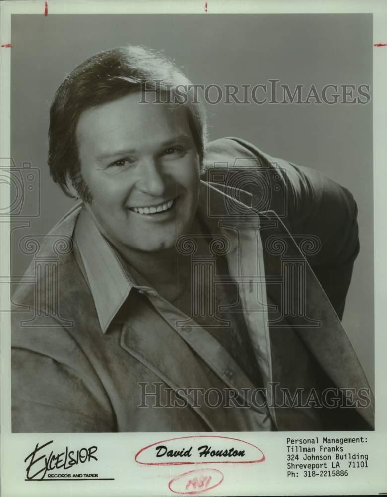 1981 Press Photo Singer David Houston - sap44990