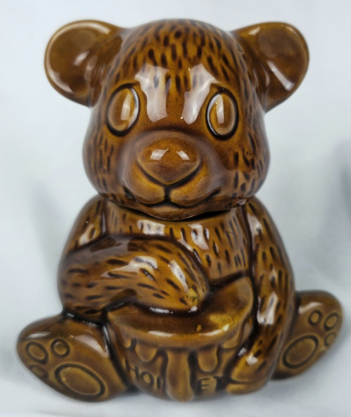 Vintage Honey Pot Bear Hand Painted Ceramic Made In Taiwan