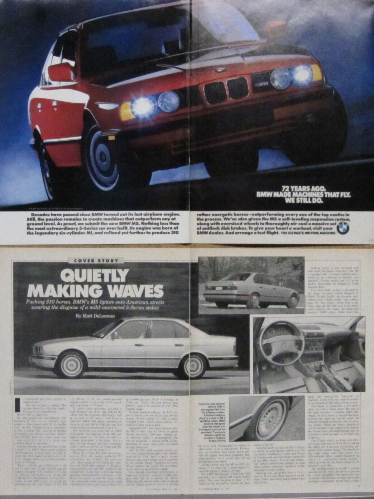 1990 BMW M5 Print Ad