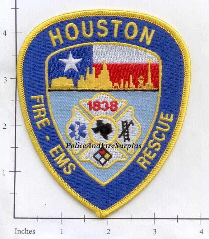 Texas - Houston Fire EMS Rescue TX Fire Dept Patch v3