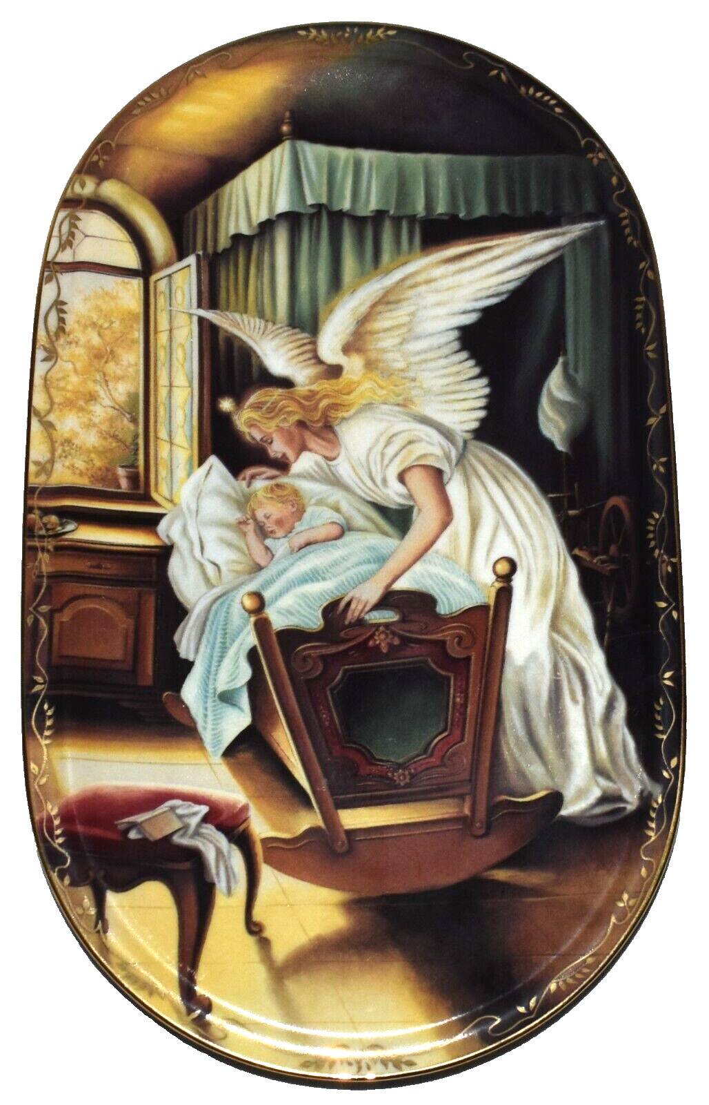Annaburg Plate Someone To Watch Over Me Guardian Angel Protected Sleep