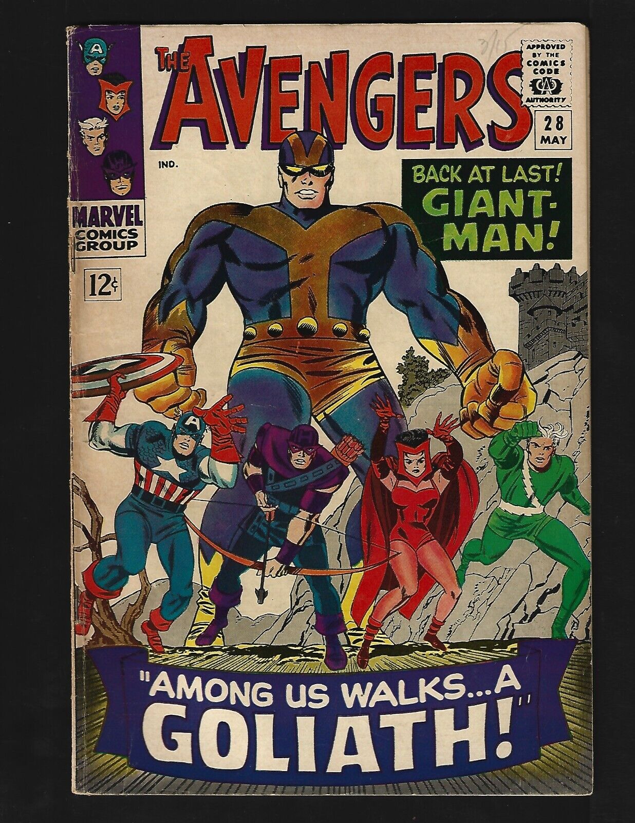 Avengers #28 FN- Kirby Heck 1st Collector 1st Goliath (Giant-Man) Hawkeye Beetle