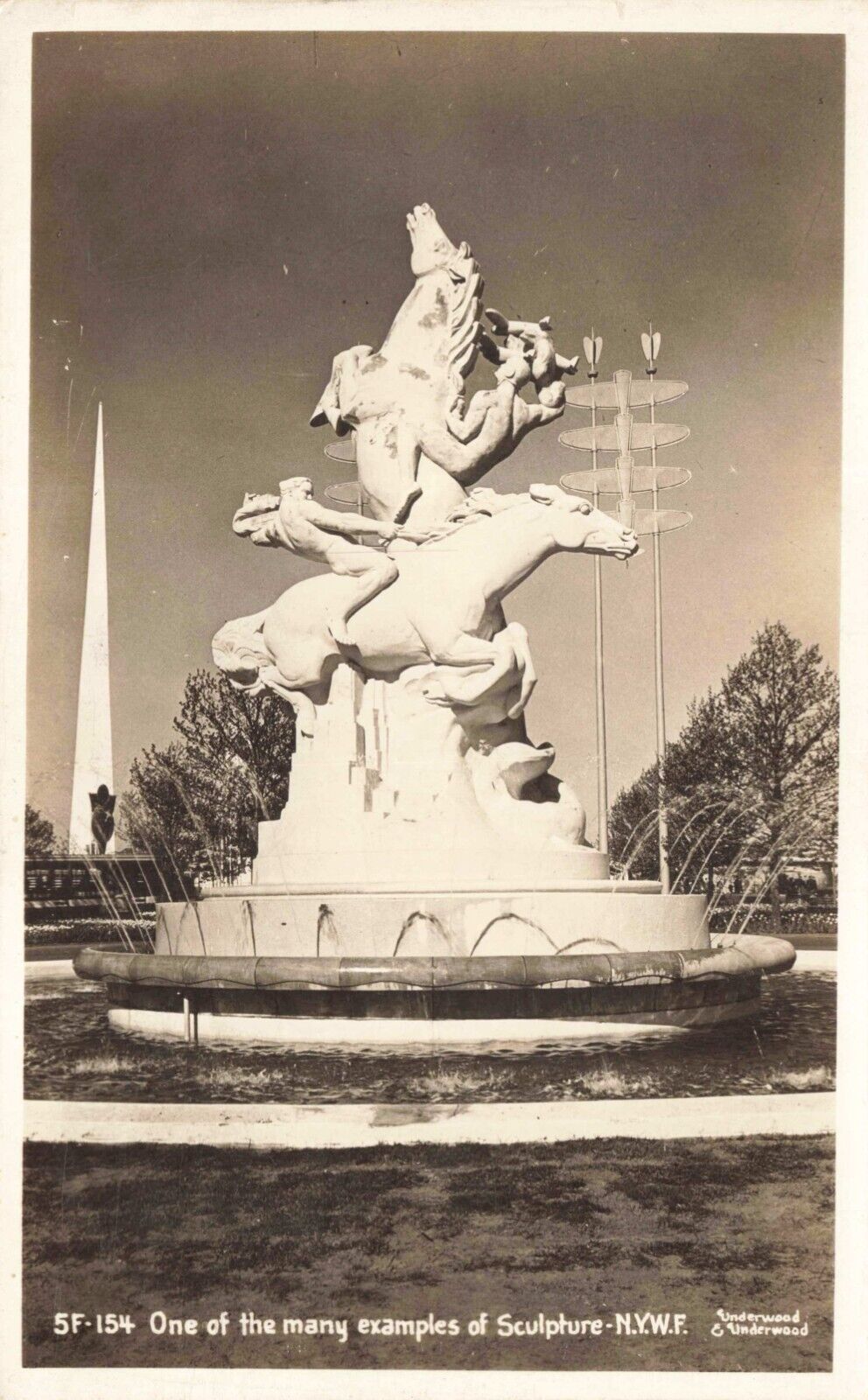 Postcard RPPC 1939 New York World's Fair Cancel Chester Beech Sculpture