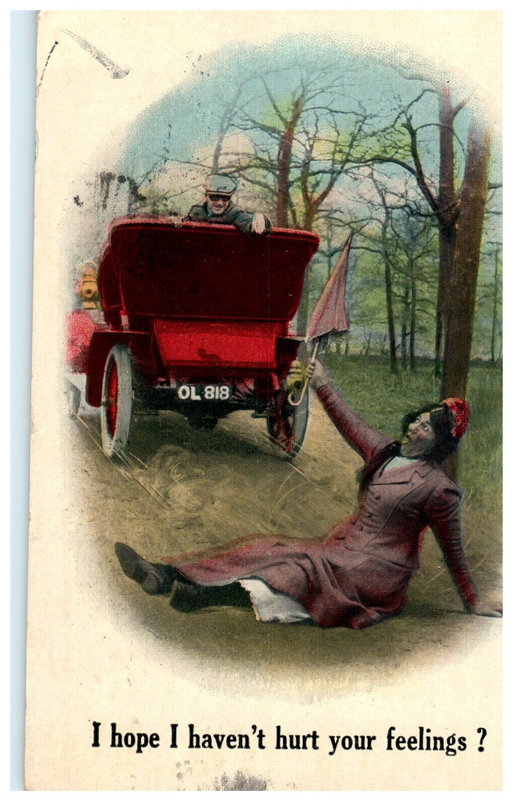 c.1916 I Hope I haven\'t Hurt Your Feelings? Bamforth Postcard Posted Romance 