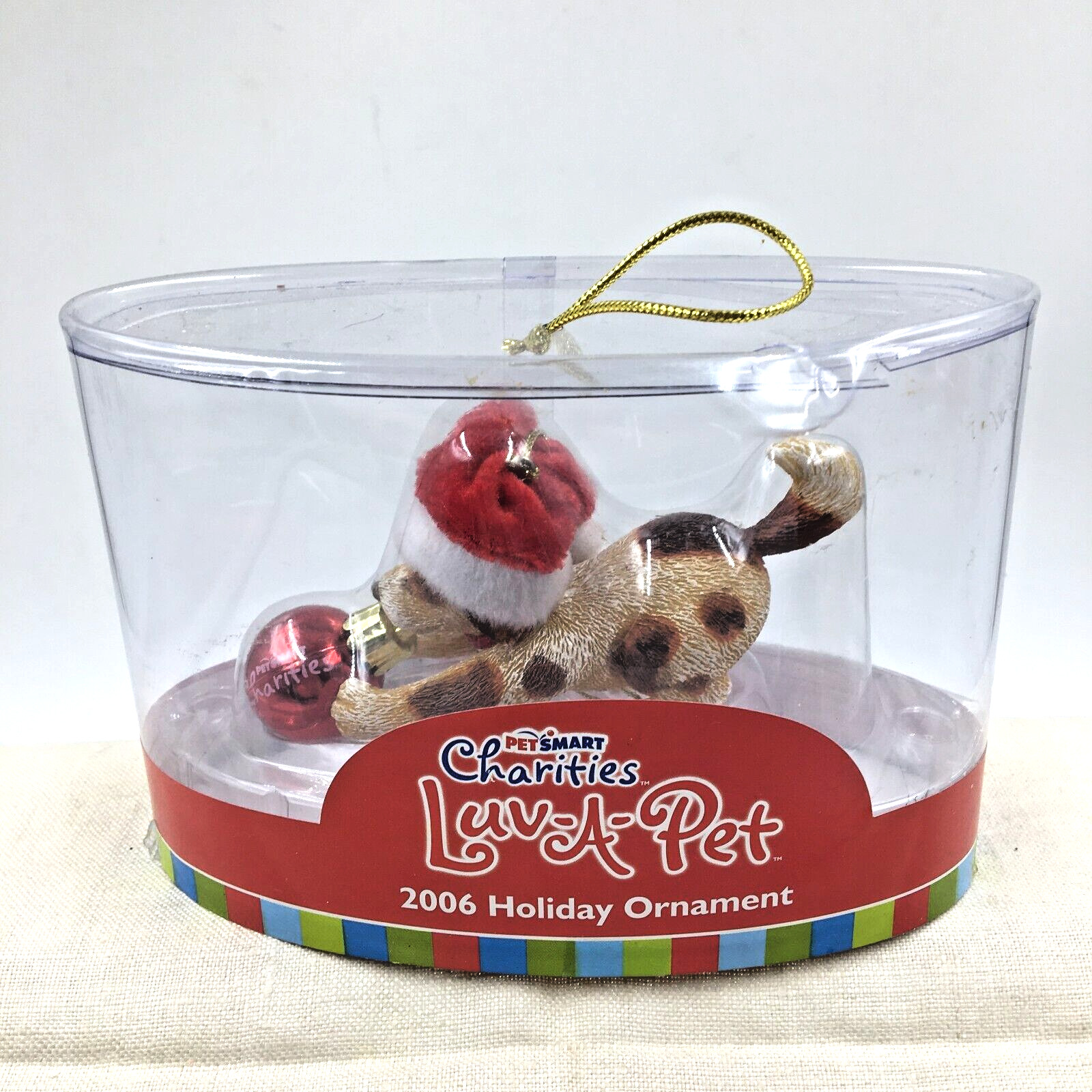 PetSmart Charities Luv-A-Pet 2006 Dog Playing with Ornament ~ Christmas ~ New