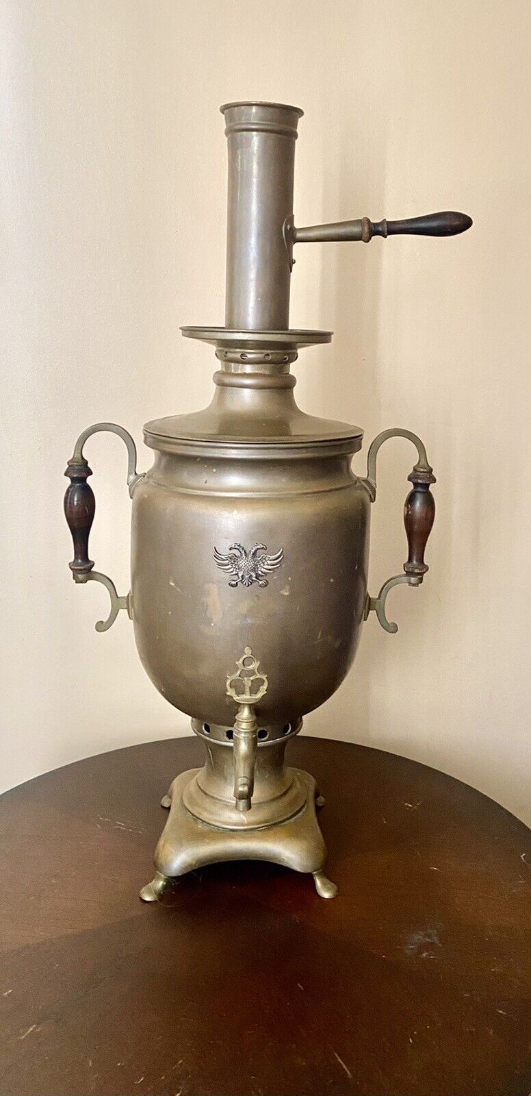 Antique Prussian Imperial Russian Copper Samovar ( 27.5” Tall )