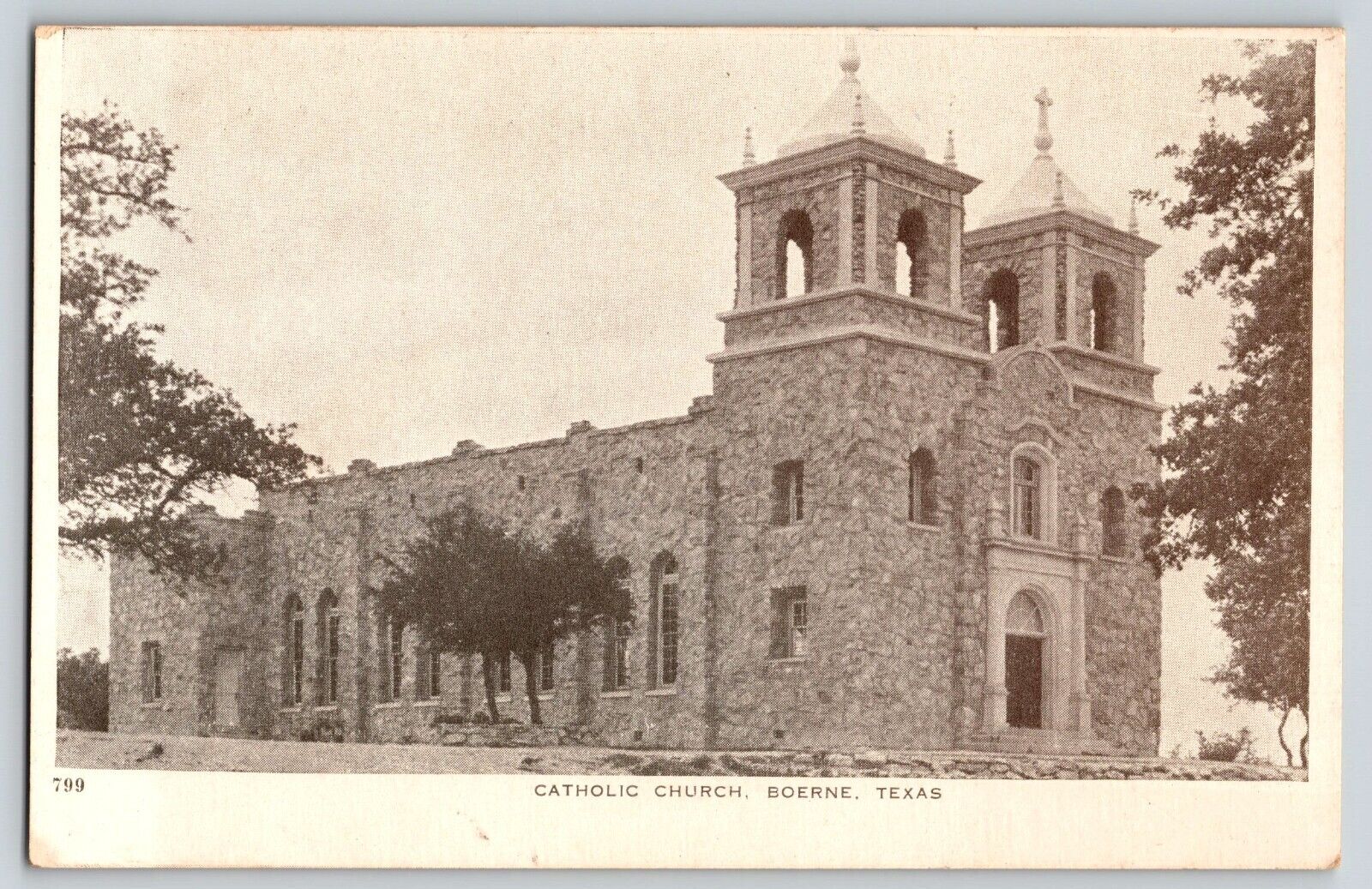 Postcard Catholic Church - Boerne Texas