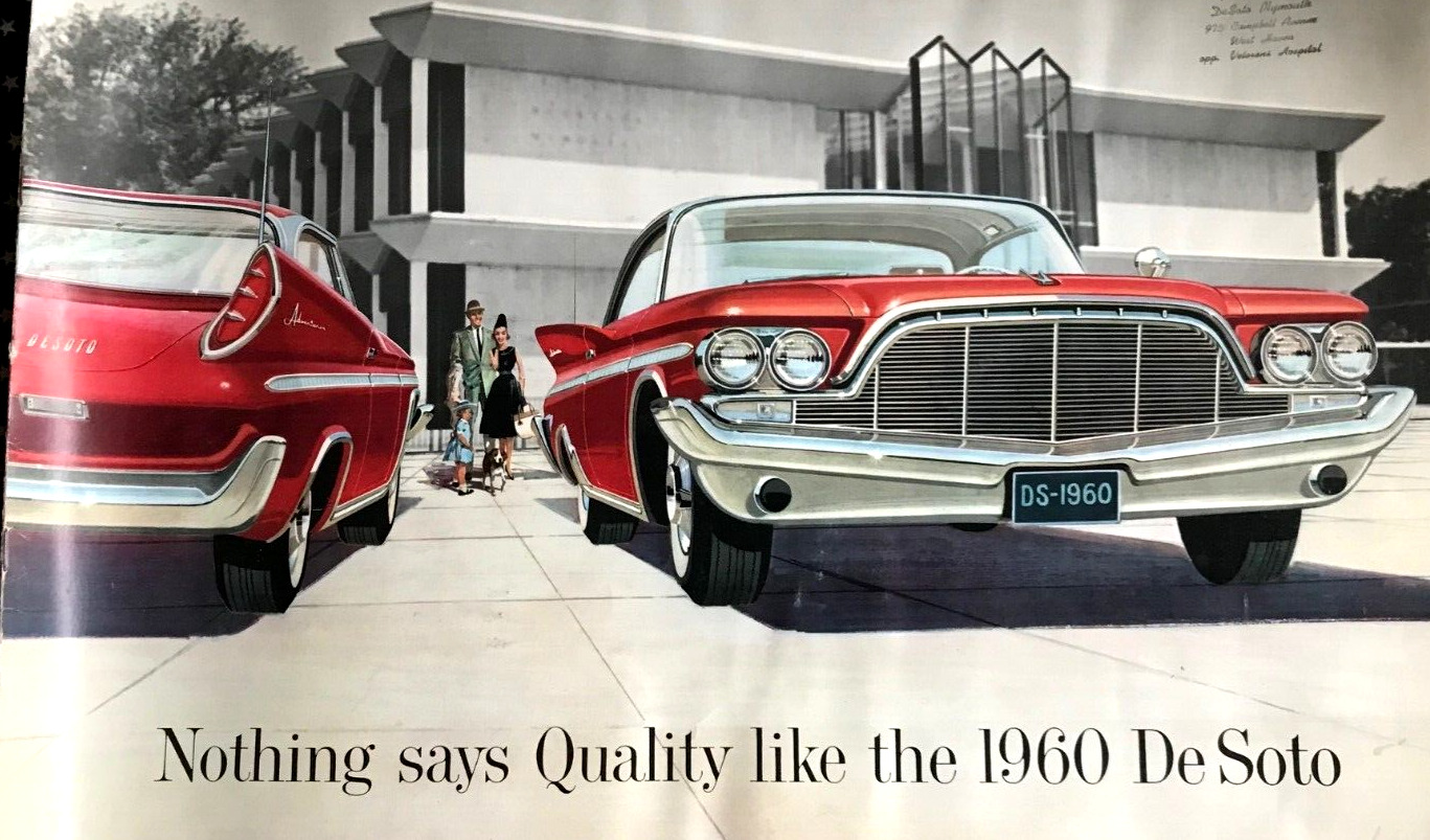 1960 DE SOTO NOTHING SAYS QUALITY LIKE THE 1960 DE SOTO CAR BROCHURE + 