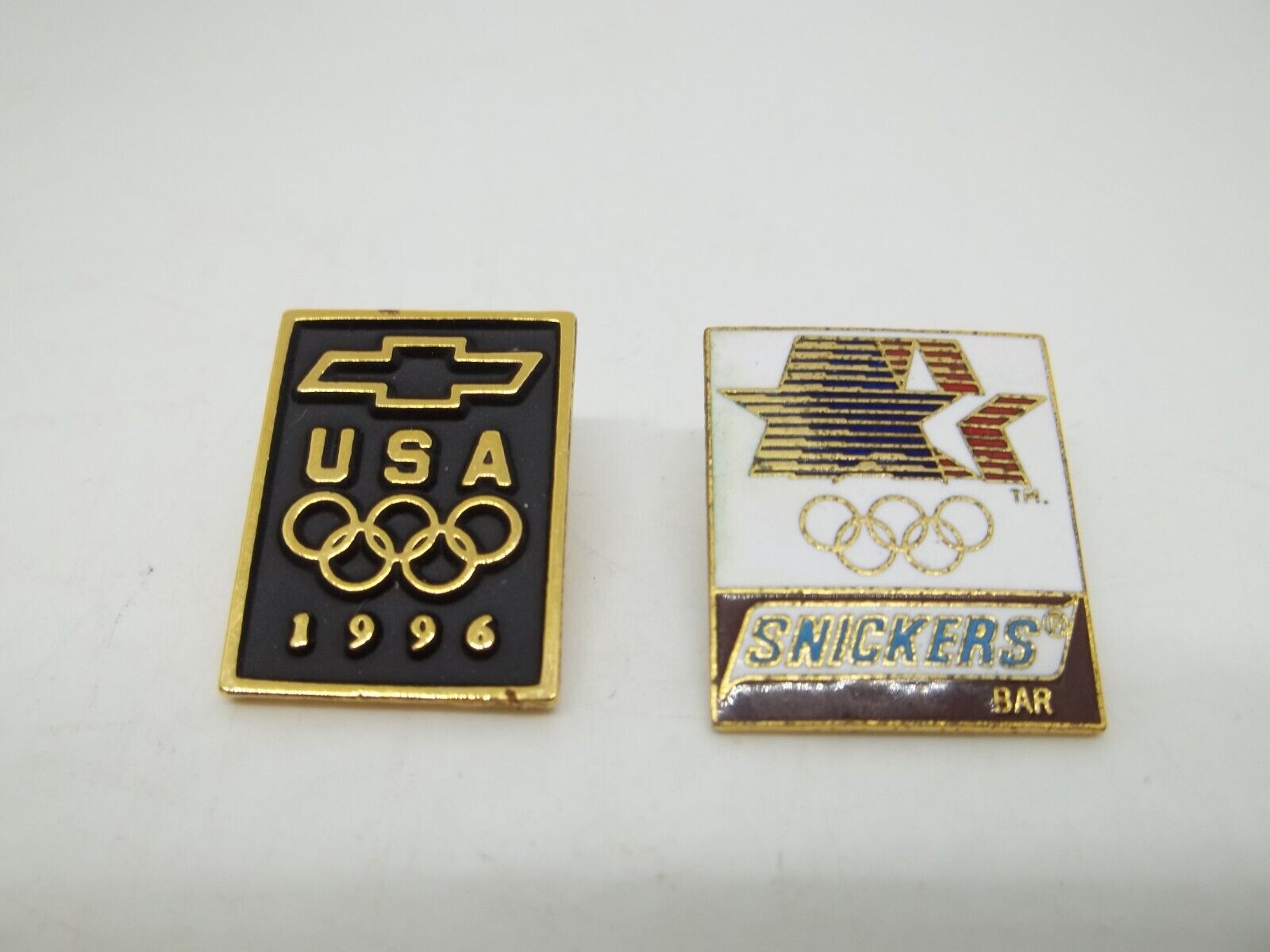 1996 Chevrolet 1980 Snickers Olympic Lapel Pin Tie Tack Hat Pin