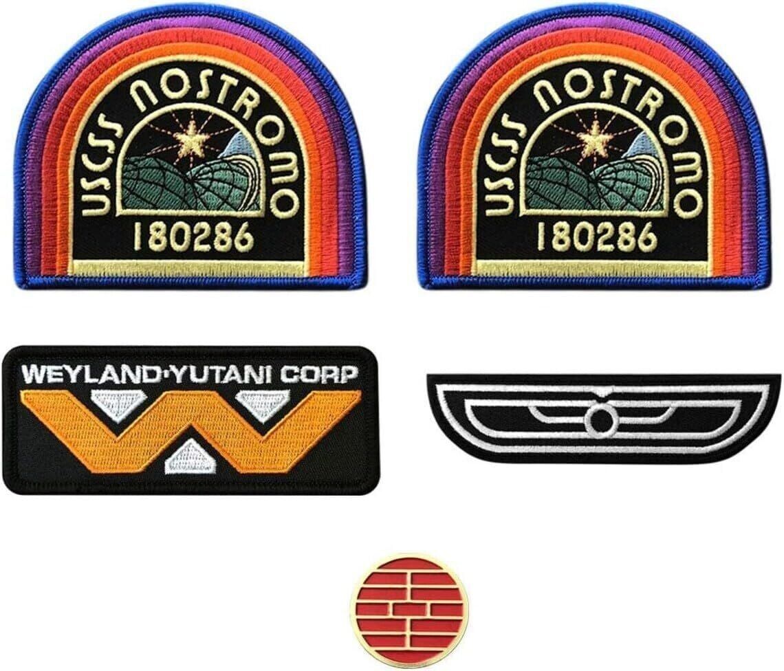 Alien U.S.C.S.S. Nostromo Flight Wings Weyland Yutani Patch |5PC WITH PIN )