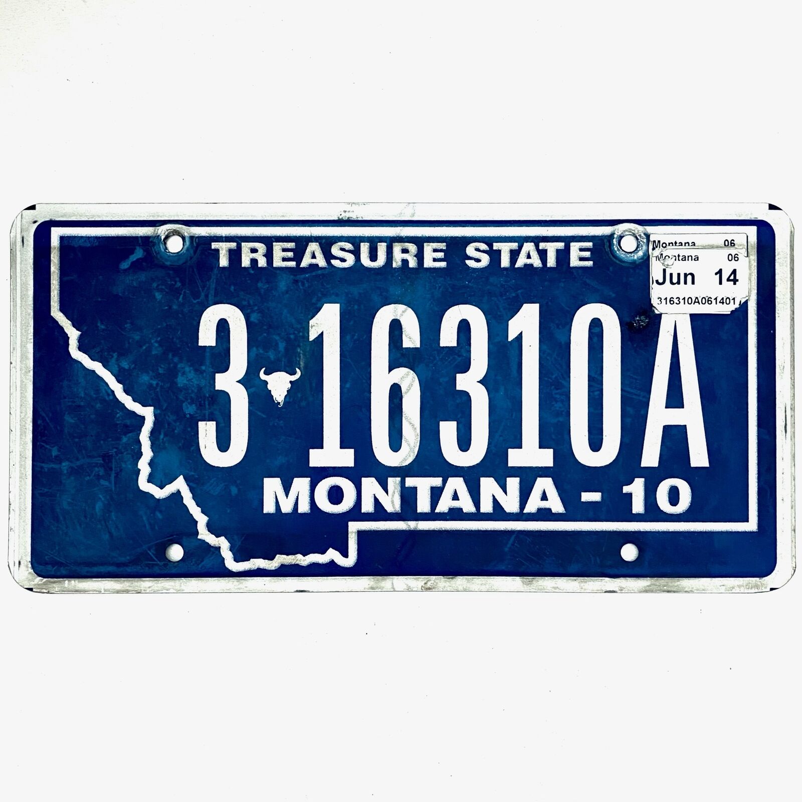 2014 United States Montana Yellowstone County Passenger License Plate 3 16310A