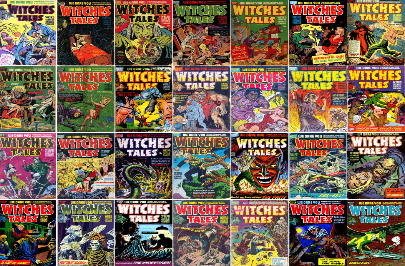 1951 - 1954 Witches Tales Comic Book Package - 28 eBooks on CD