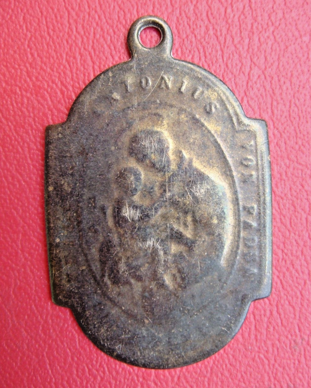 XIX Century Rare Antique Saint Anthony of Padua Beautiful Bronze Medal