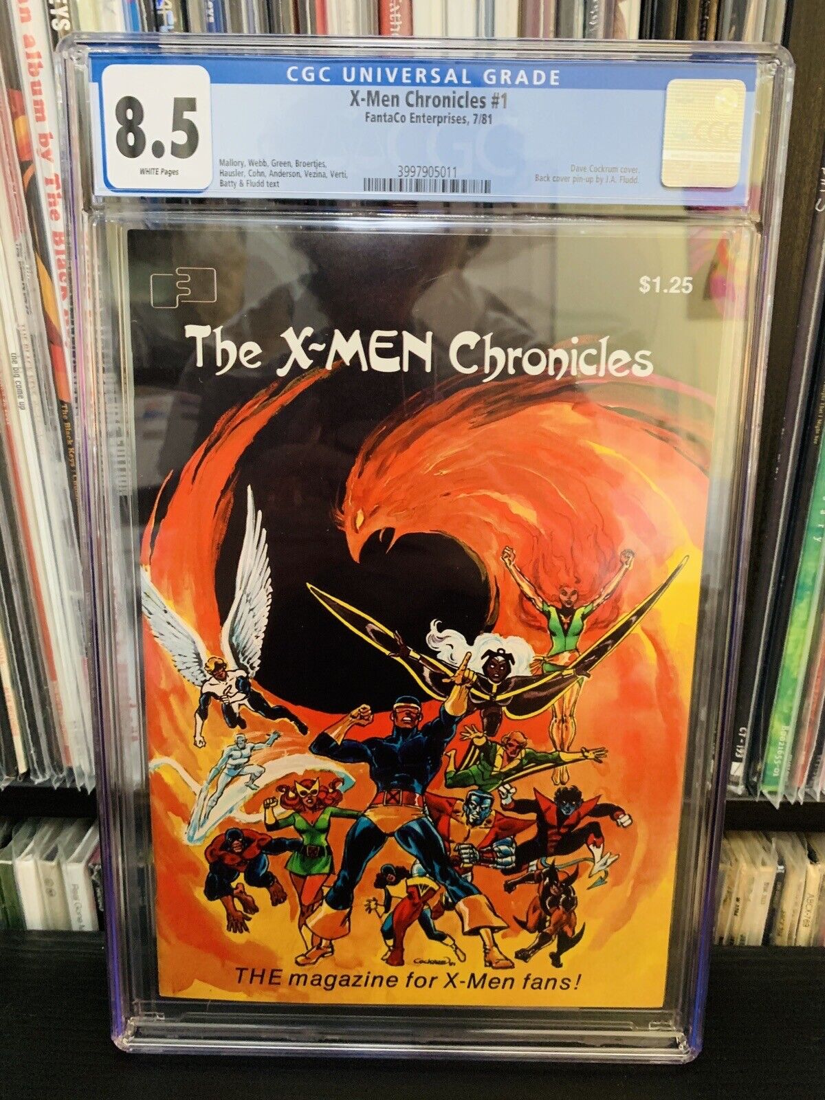 X-Men Chronicles 1 CGC GRADED 8.5 07/1981 Fantaco Dave Cockrum MAGAZINE