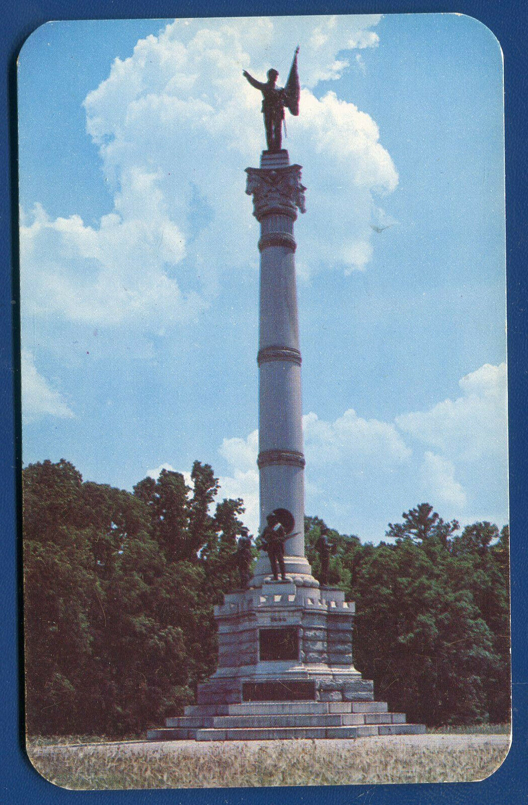 Chicamauga Georgia ga Confederate Monument old postcard #1