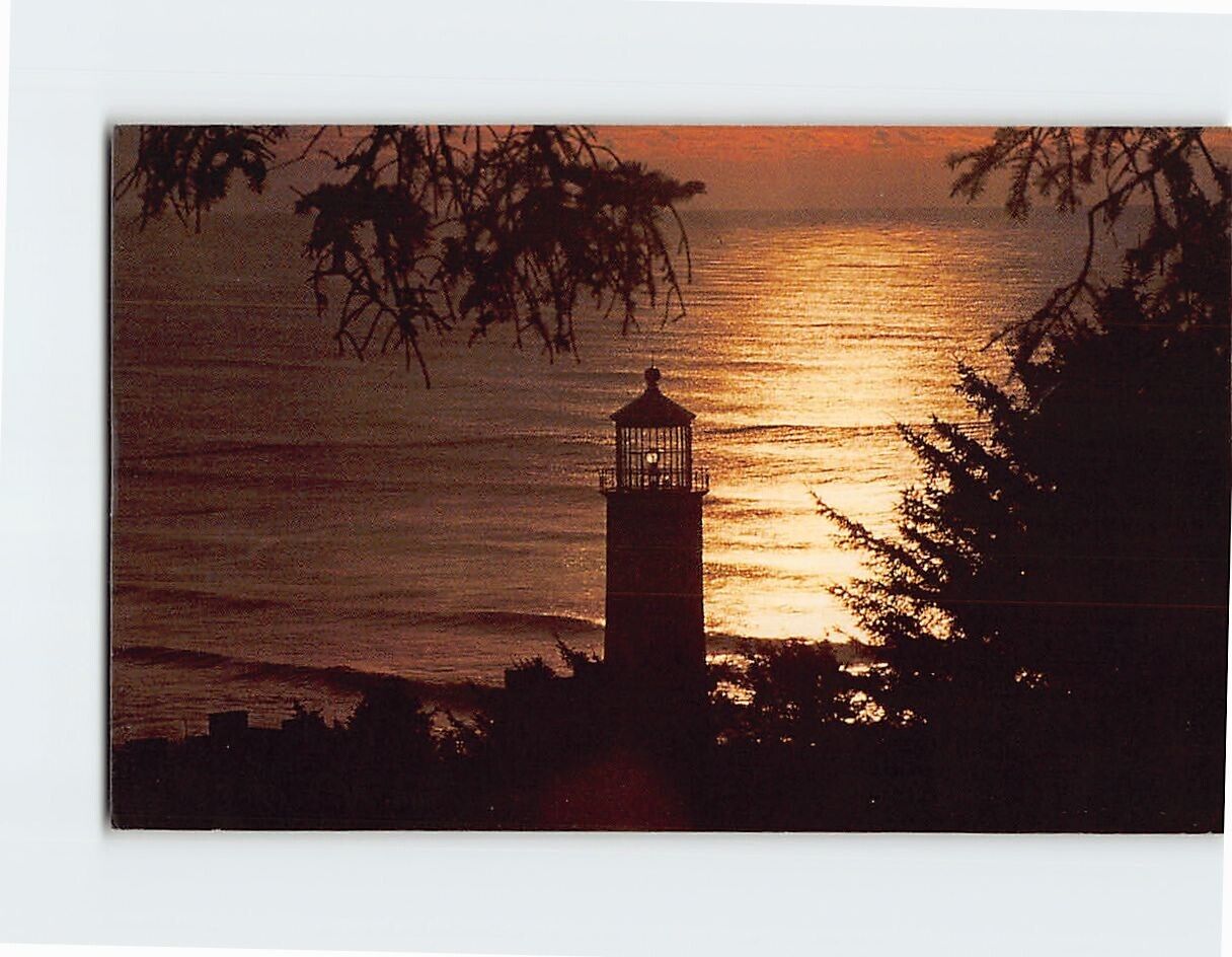 Postcard North Head Light House at mouth of Columbia River, Ilwaco, Washington