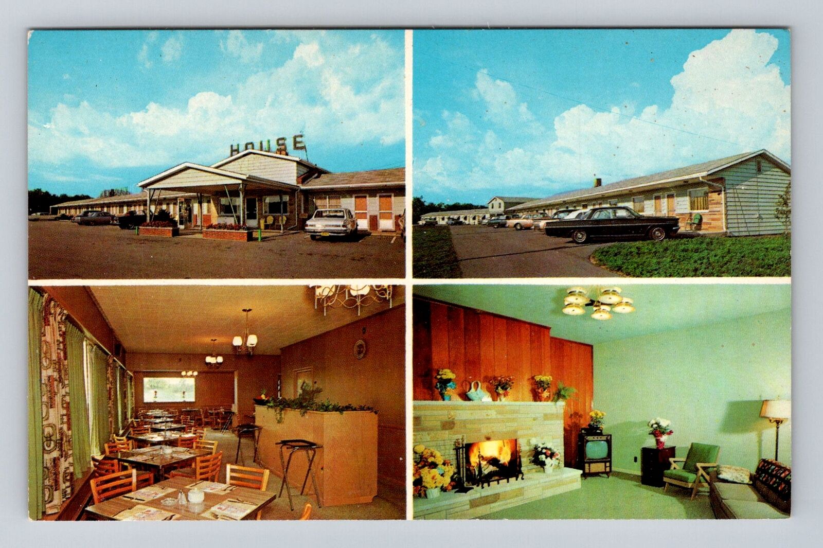 Fremont IN-Indiana, Holiday House Motel Advertising Vintage Souvenir Postcard
