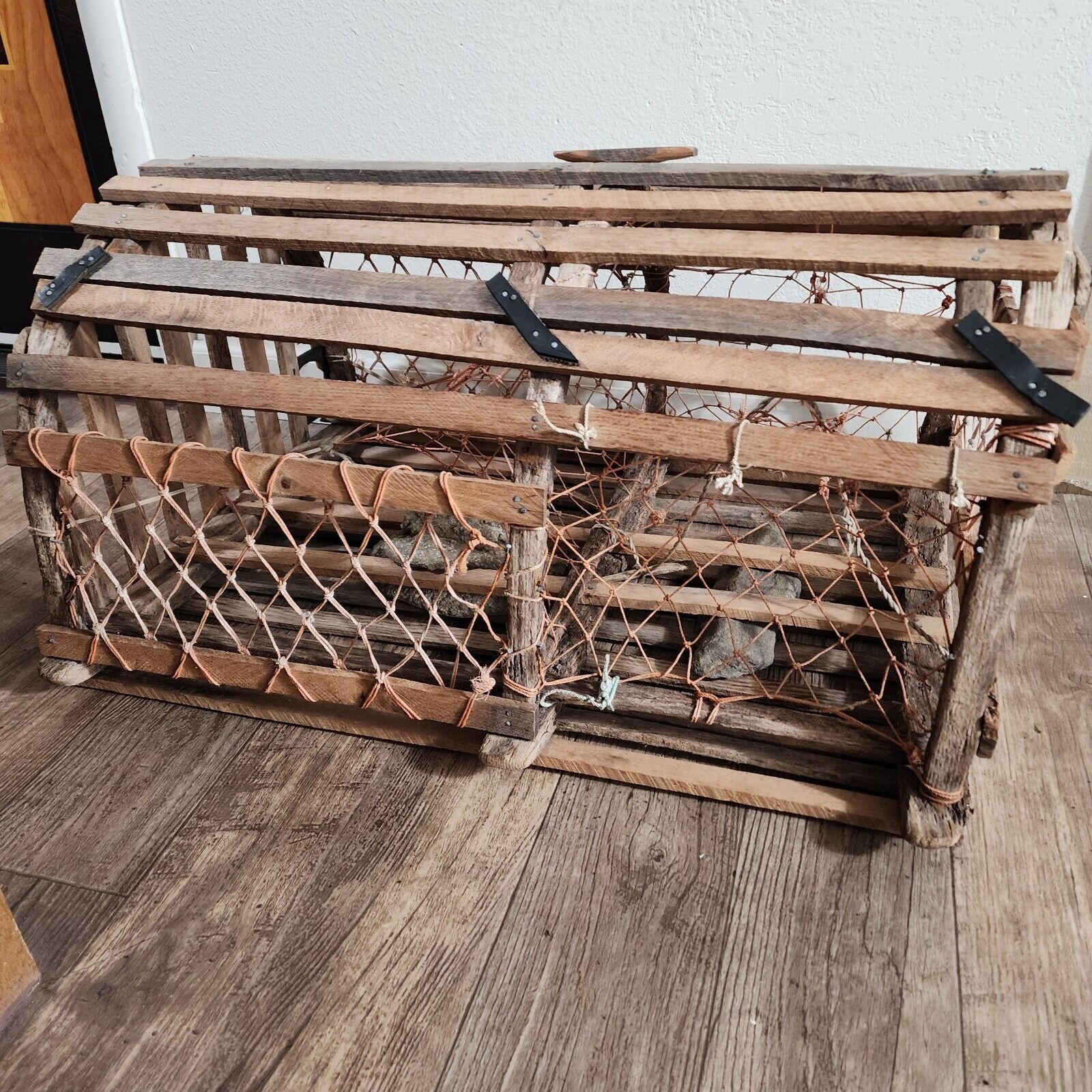 Vintage Lobster Crab Trap Rustic Weighted Working Decorative 33” x 24” x 17”