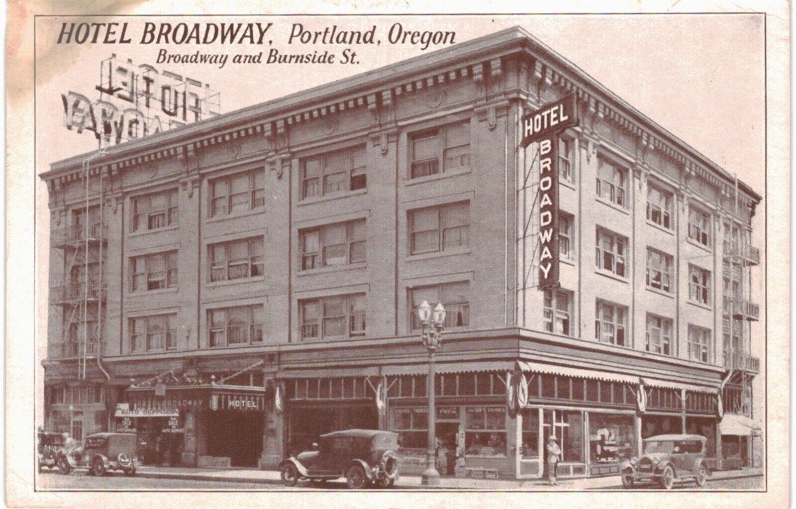 Portland Hotel Broadway Photographic 1910 OR 