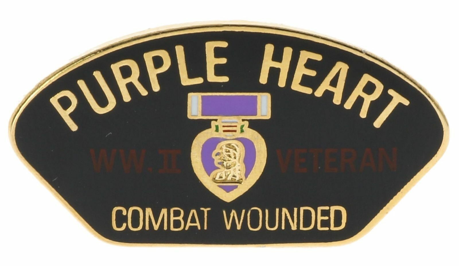 WWII Purple Heart Combat Wounded Hat or Lapel Pin HON14309 F6D12O