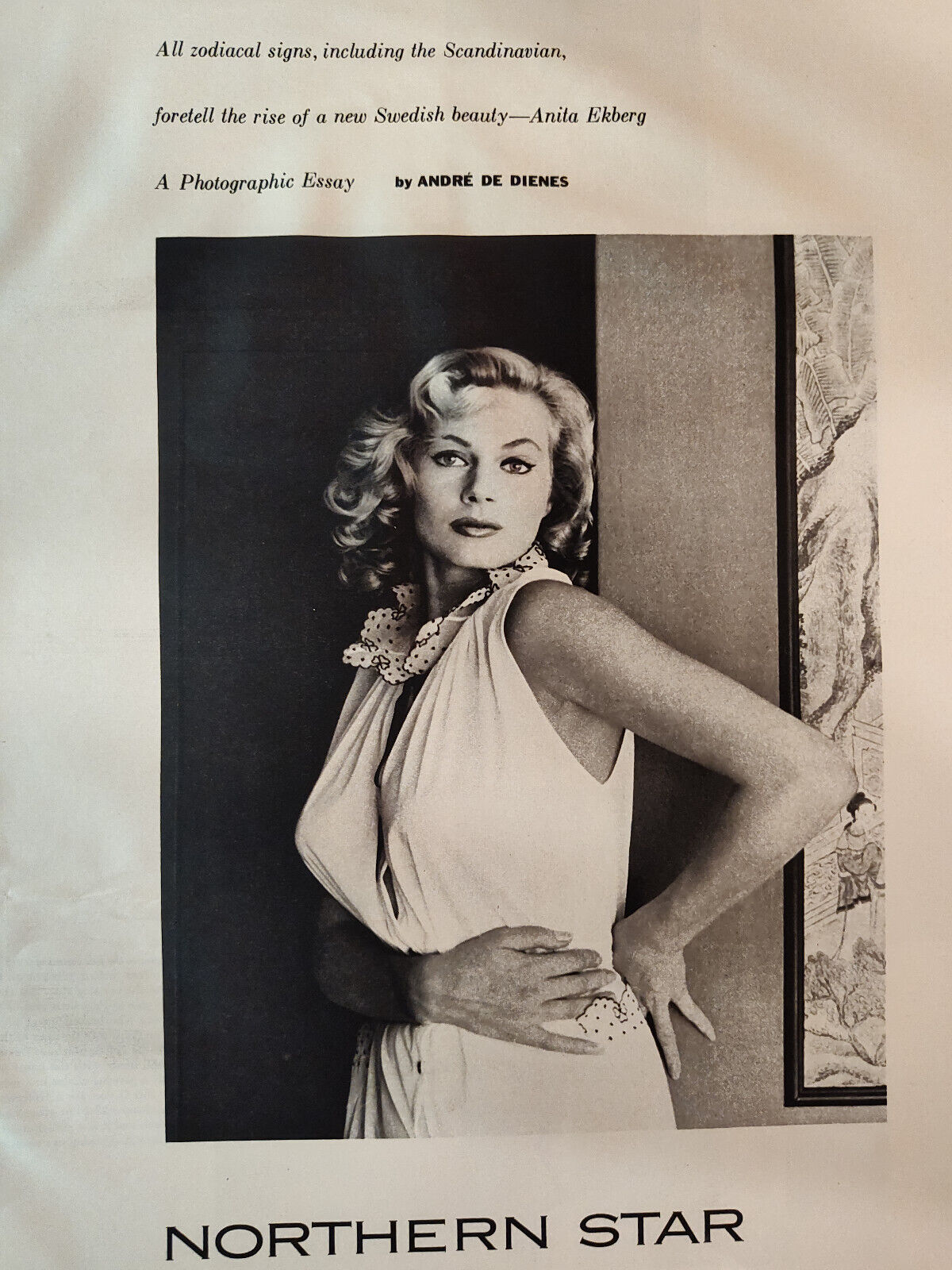 1954 Esquire Original Article Photographs Andre De Dienes of ANITA EKBERG