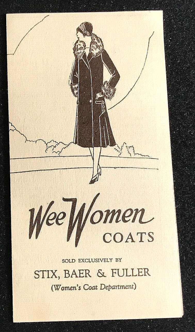 Vintage Wee Women Coat Advertisement Early 1900\'s - Stix, Baer & Fuller