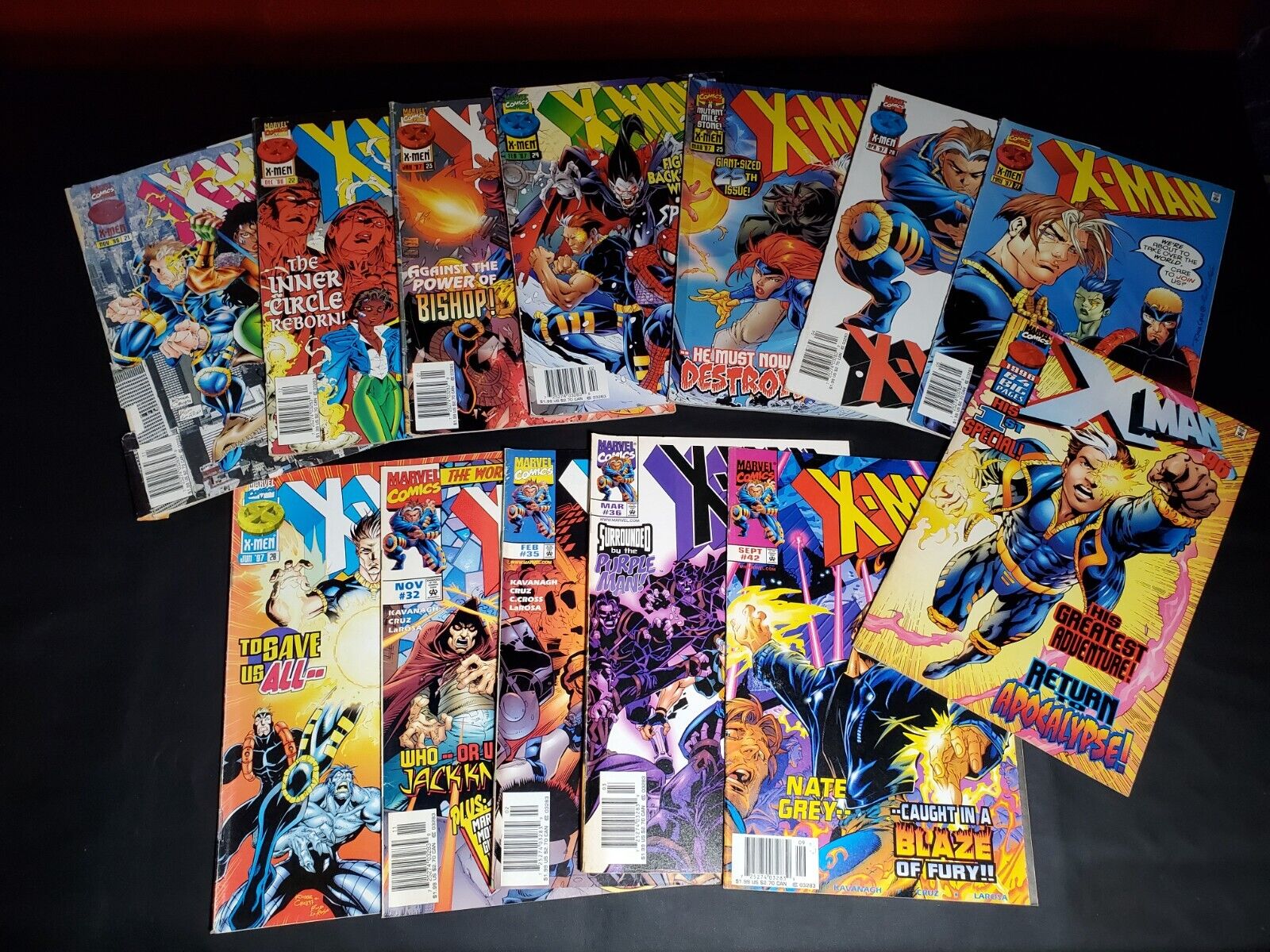 X-MAN comic book lot, editions 21-42 (y 96-98)+ Special, Stan Lee Terry Kavanagh