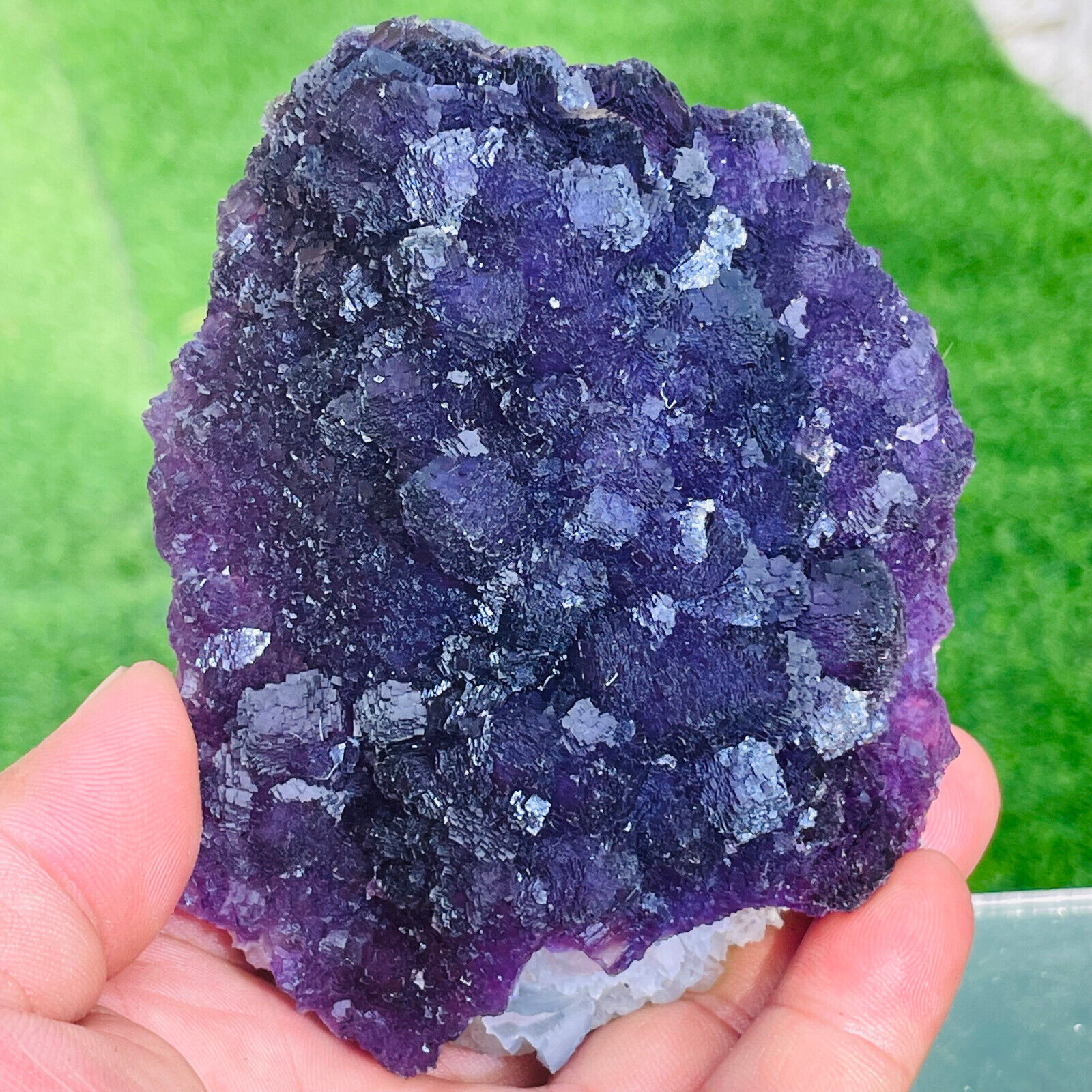 435g Natural Purple armor Fluorite Crystal Mineral Specimen