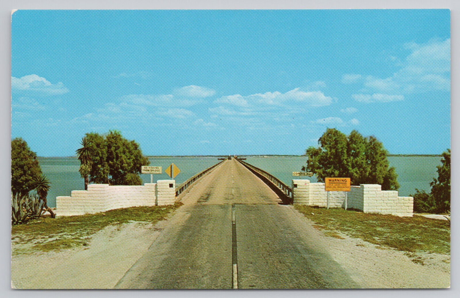 Copano Bay Causeway Bridge Rockport Texas TX Postcard