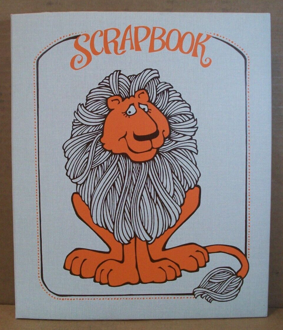 Vintage C.R. Gibson Scrapbook ~ Lion Childrens Theme Photo Album~14.5\