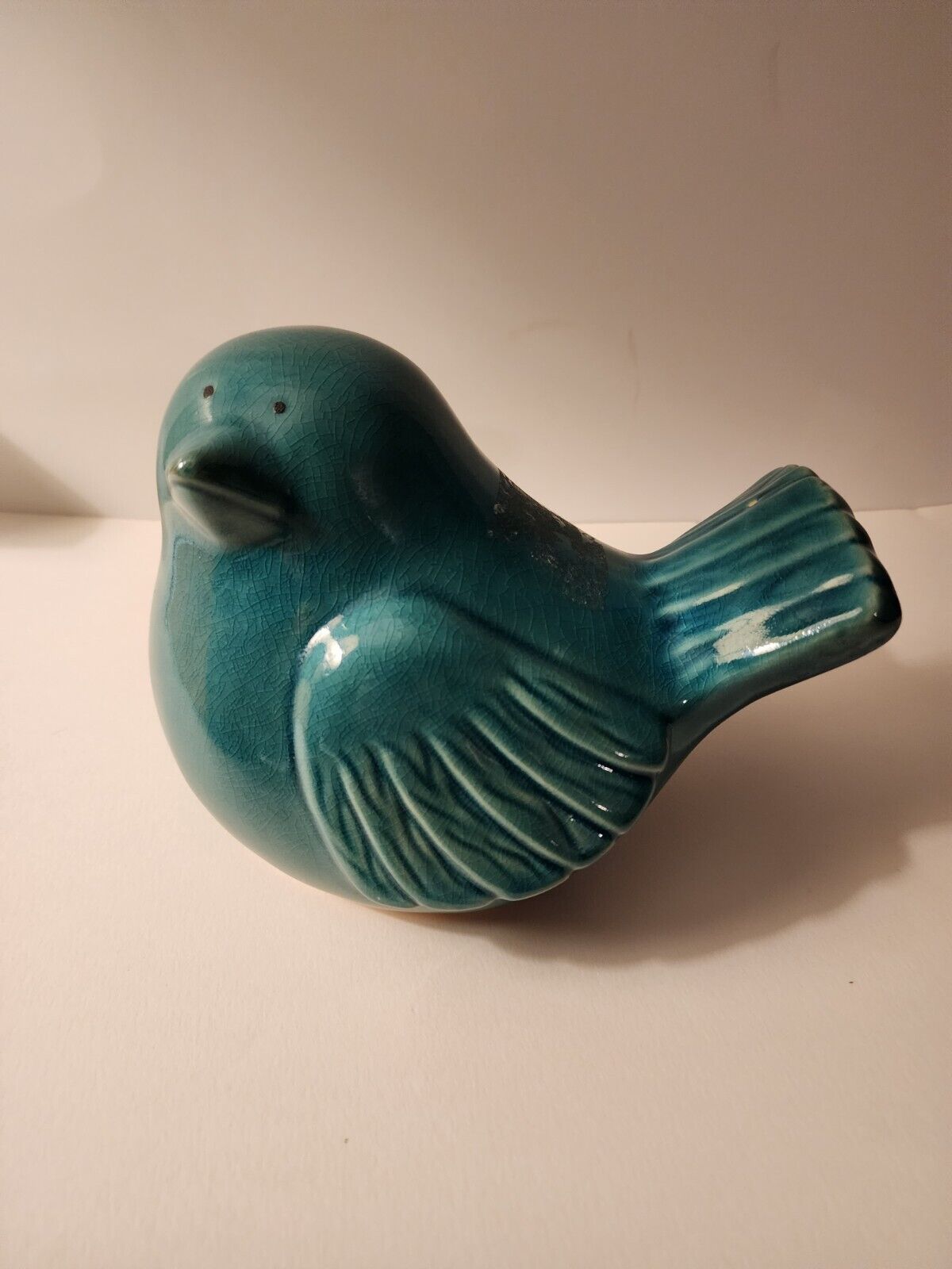 Antique Teal Bird, Porcelain