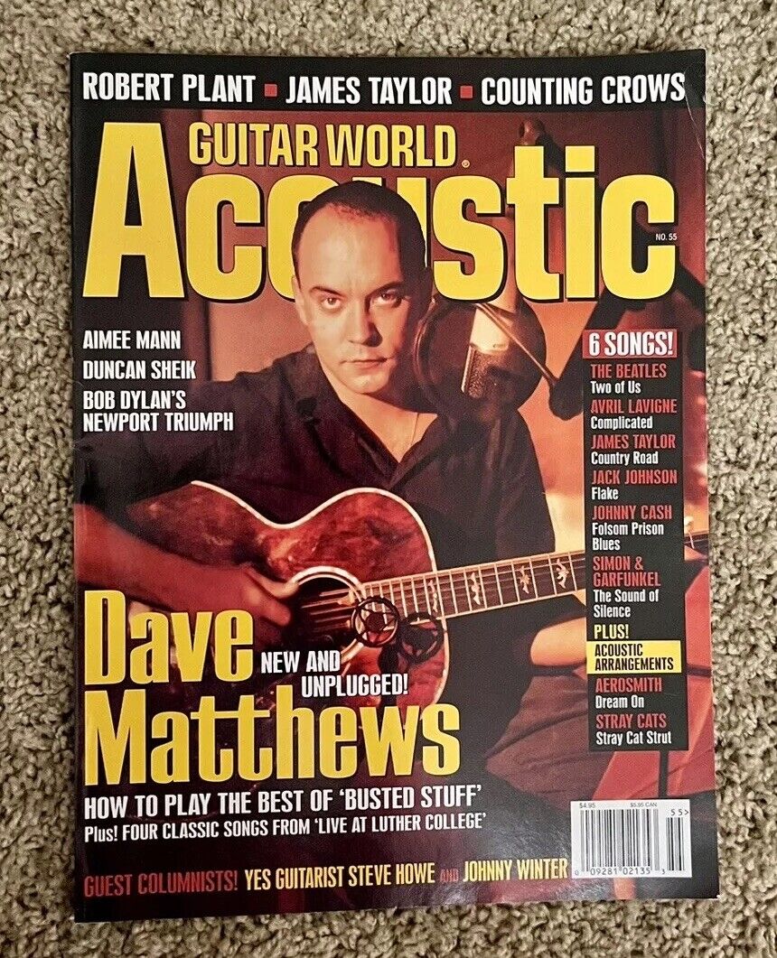 Back Issue GUITAR WORLD ACOUSTIC Magazine DAVE MATTHEWS No. 55, 2002