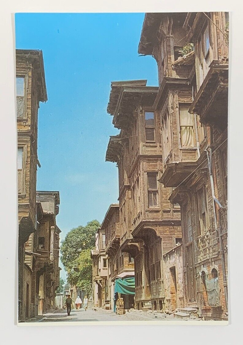 A View of the Ancient Houses of Istanbul Turkey Türkiye Postcard Unposted