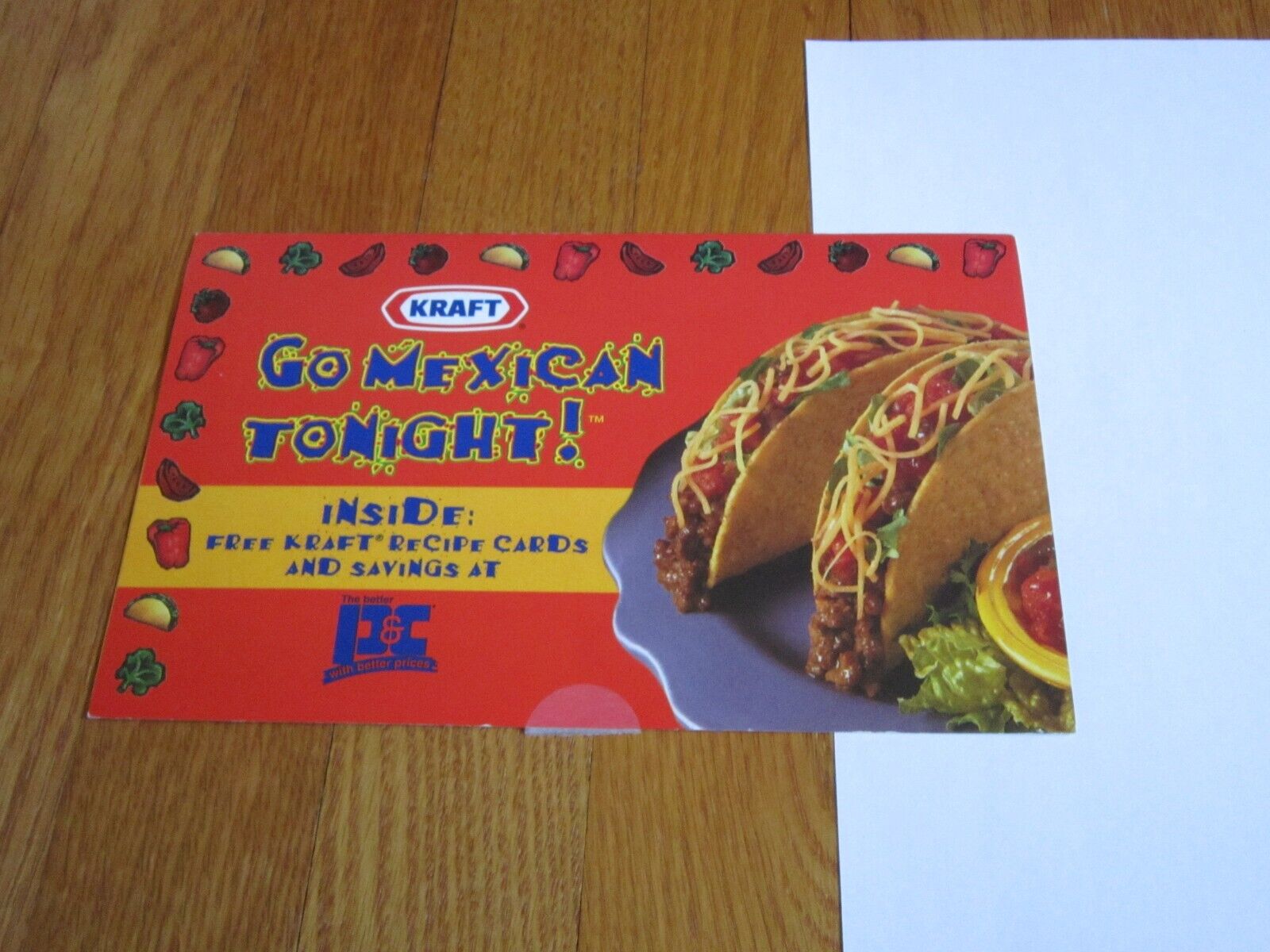 Kraft P&C Taco Bell Mexican Recipe Cards EXPIRED Coupons 1990s Ad Collectible