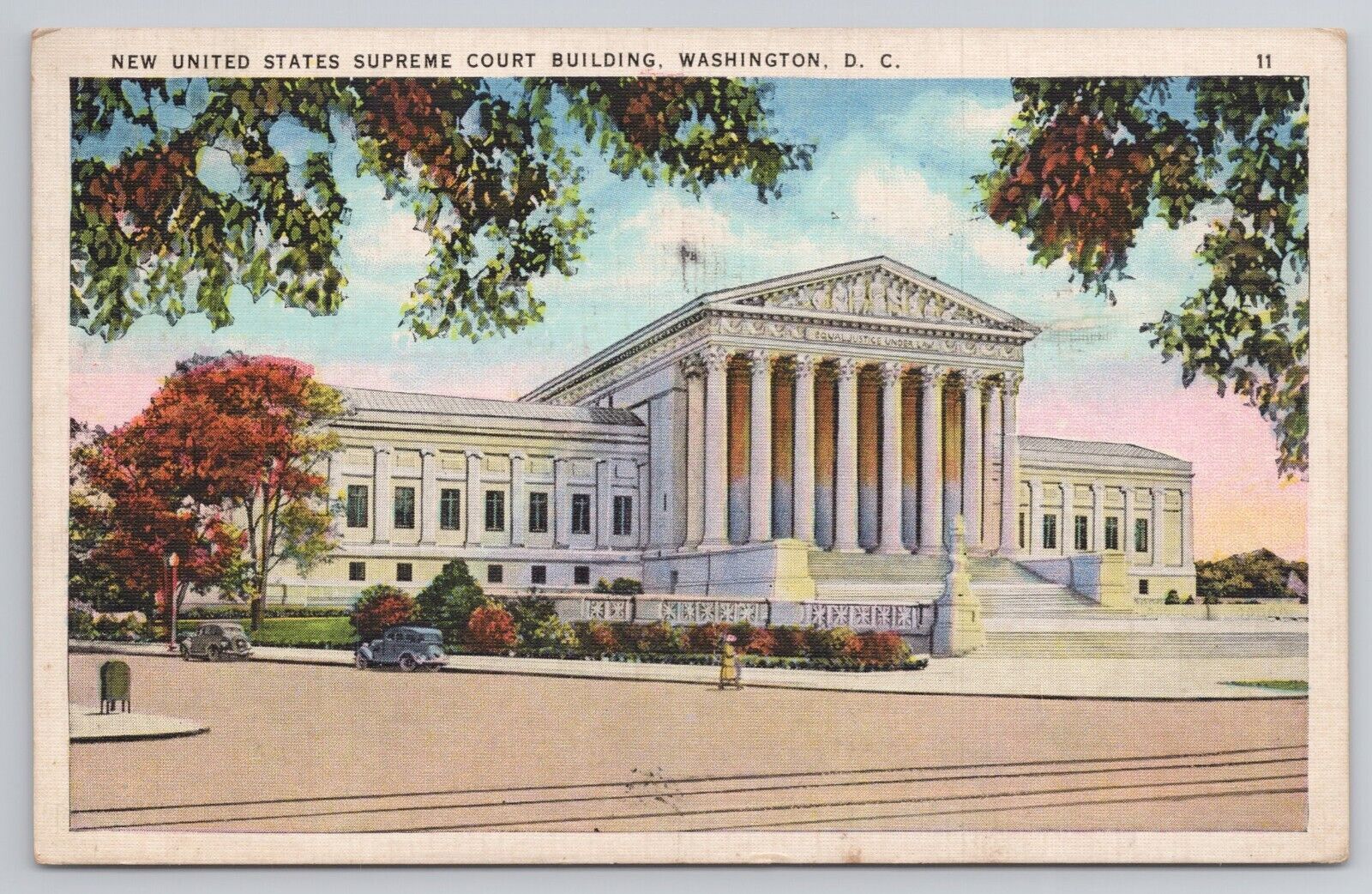 New United States Supreme Court Building Washington D.C. 1936 Postcard SCOTUS