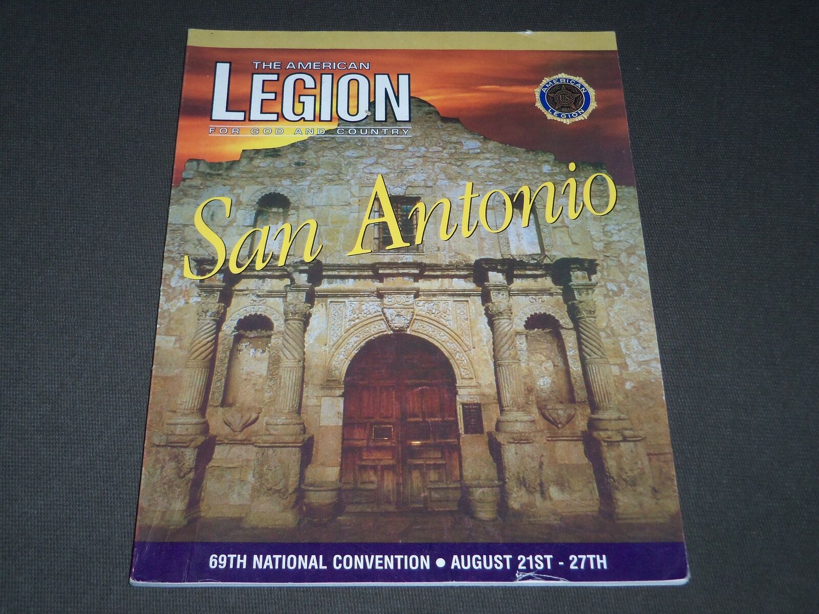 1987 THE AMERICAN LEGION 69TH NATIONAL CONVENTION PROGRAM - SAN ANTONIO - J 2720