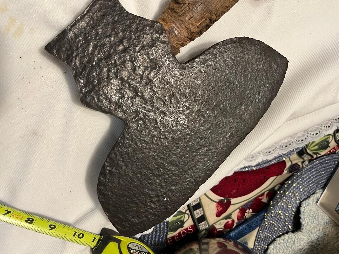 RARE Antique HAND FORGED BROAD AXE no markers