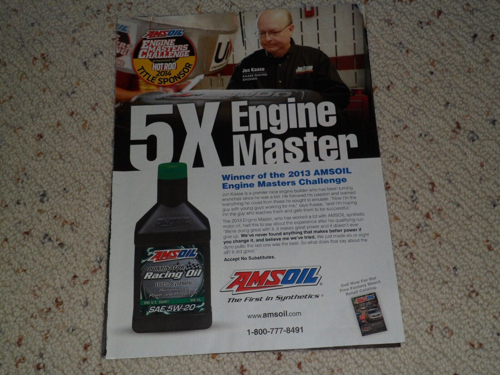 2014 AMSOIL AD / ARTICLE