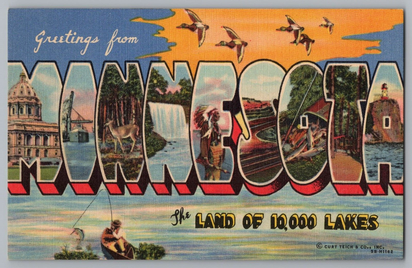 Postcard Greetings From, Minnesota, Large Letter