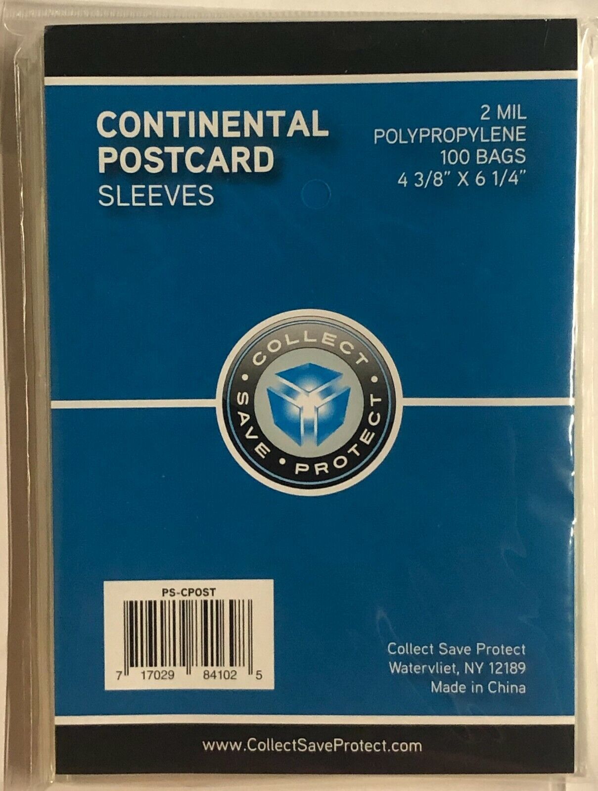 1200 CSP Soft Polypropylene CONTINENTAL Postcard Sleeves 4 3/8 X 6 1/4\