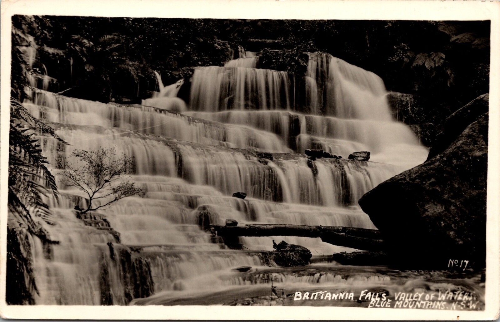 Postcard Brittannia Falls Valley of the Waters Blue Mountains NSW AUStralia