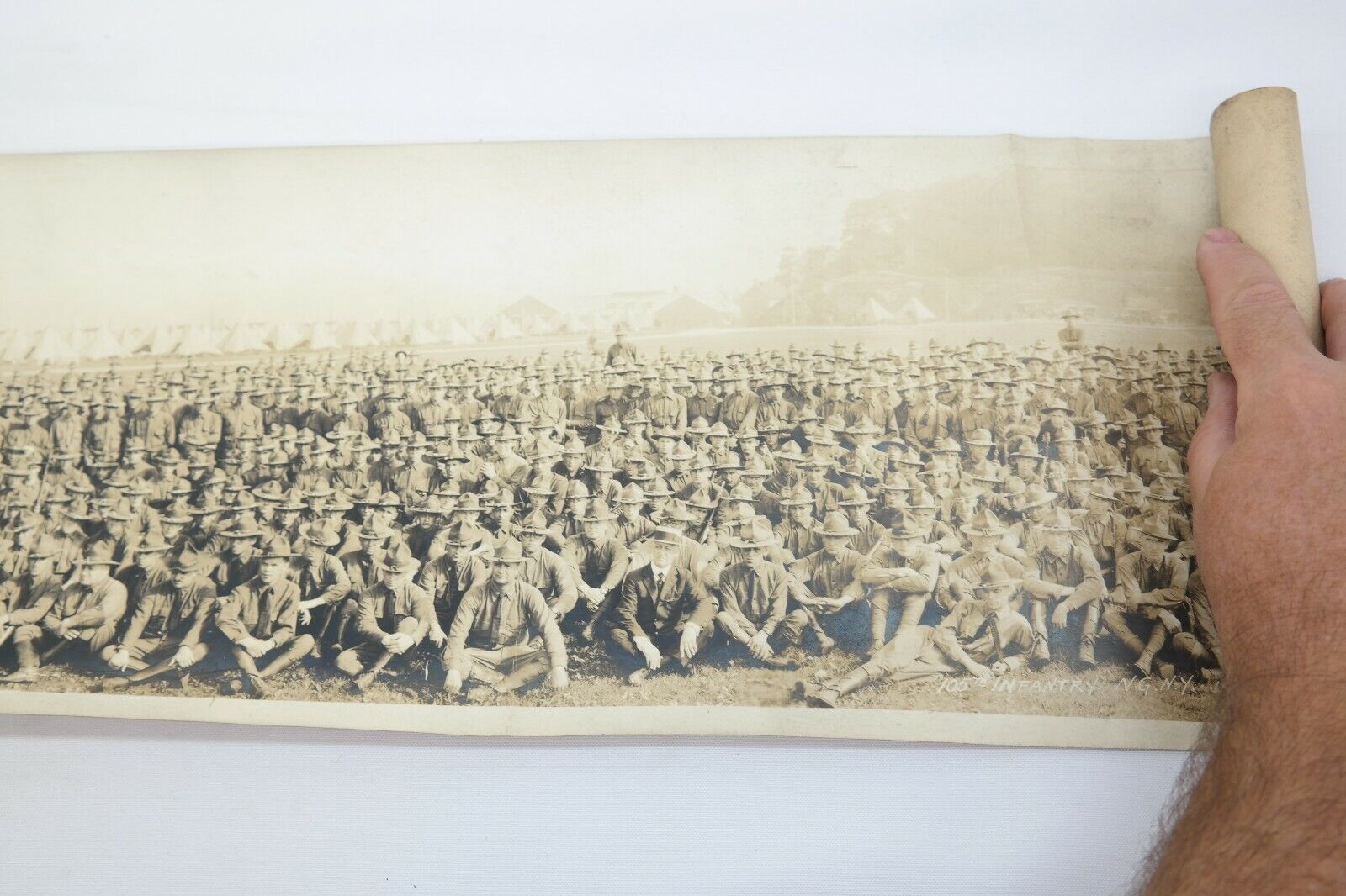 ORIGINAL 105th Infantry 1922 NG NY GROUP PHOTO Military Soldiers PHOTO 35\