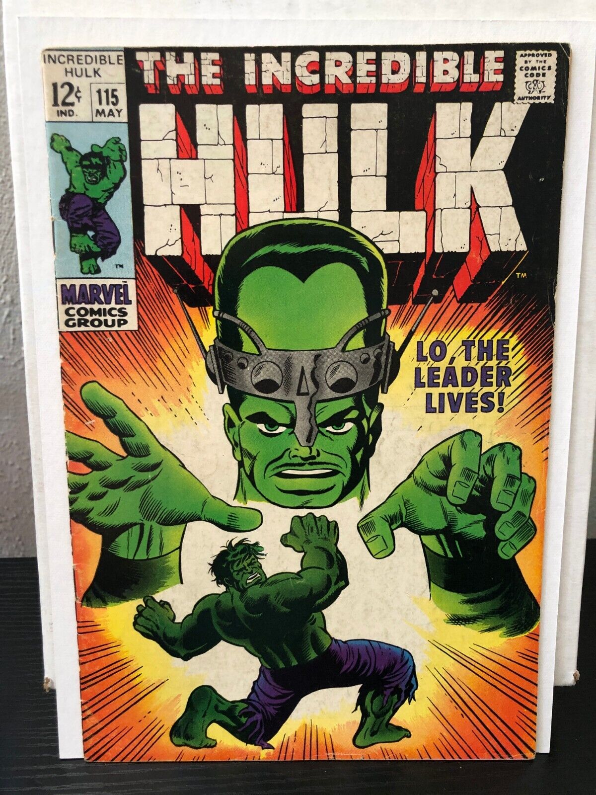 Incredible Hulk 115 1969 Marvel Key Comic Book Leader Appearance Very Good Shape