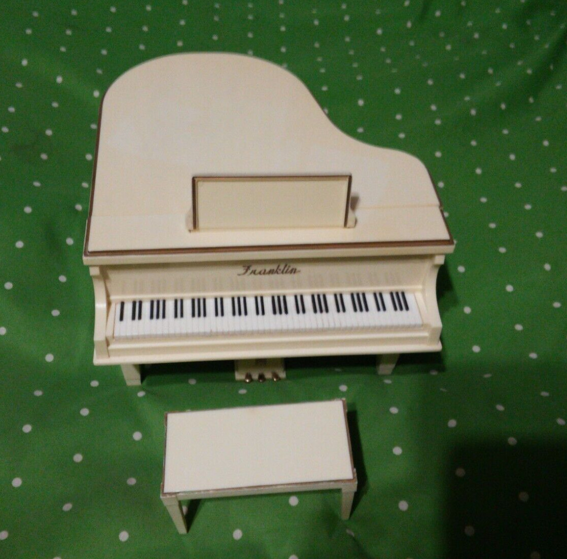 1960s Vintage Franklin AM transistor radio Grand Piano with chair Japan xlnt