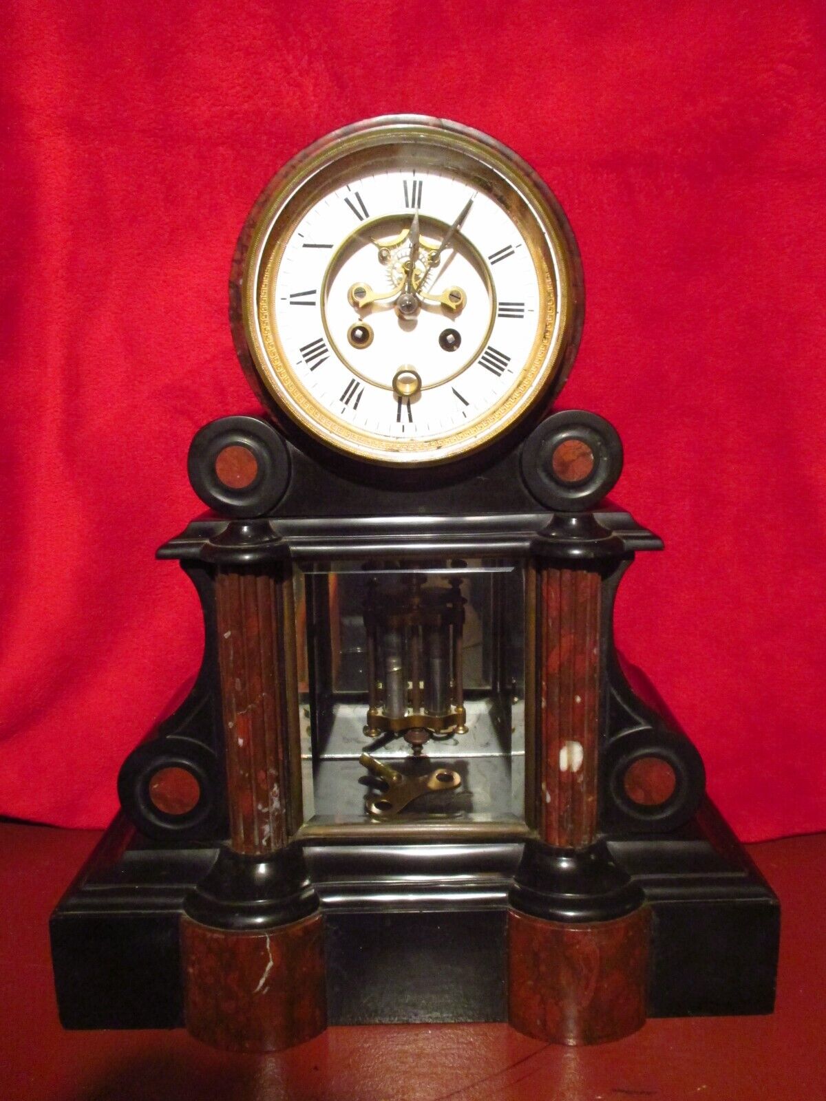 Antique 1800\'s French Marble Mantel Clock - Prefer local pickup, but will ship