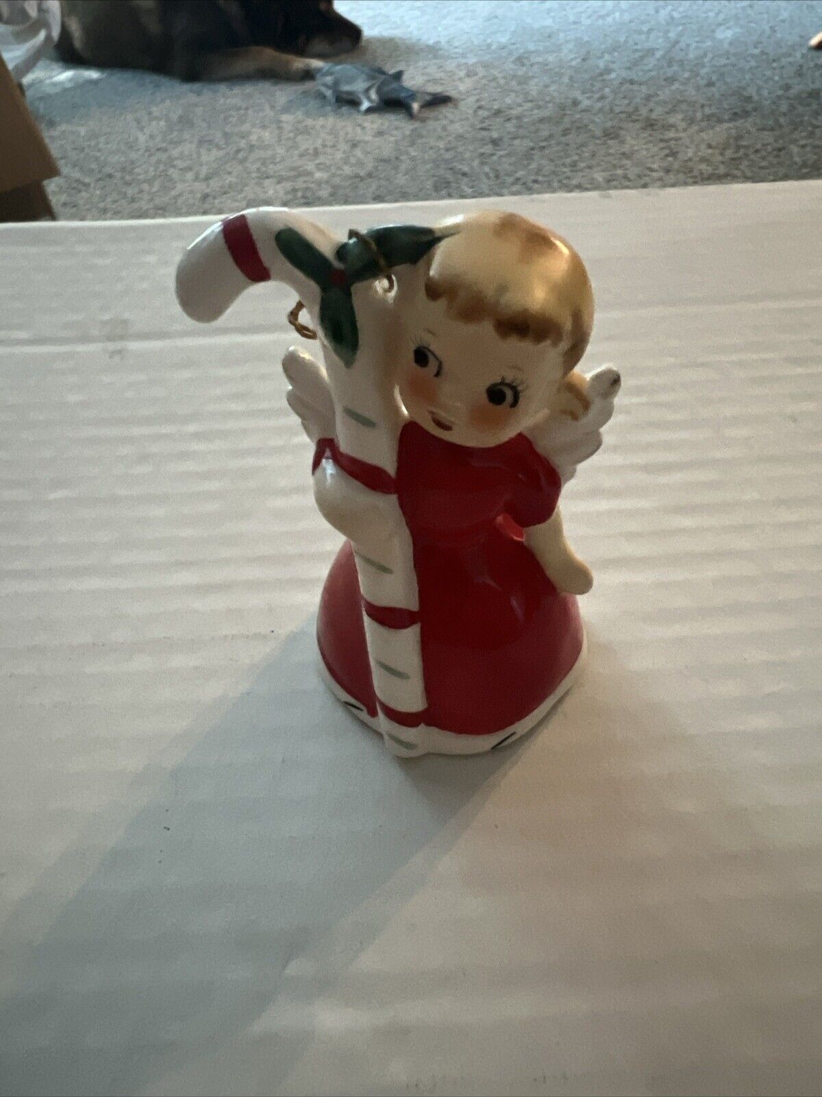 Vintage Kitsch Wales Japan Candy Cane Angel