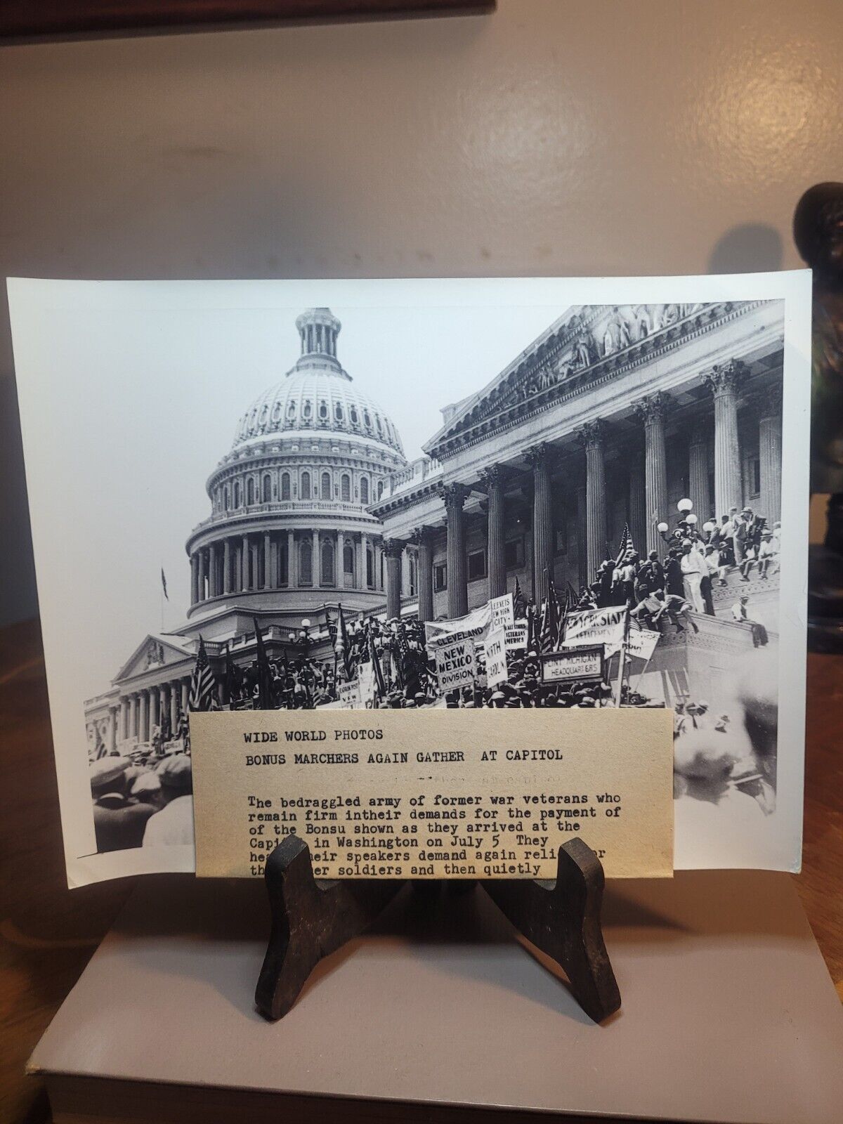 Vintage 1932 Press Photo Former Army Gather St The Capitol Washigton DC For...